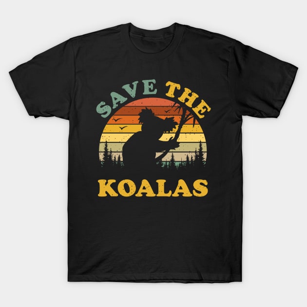 Save The Koalas Vintage T-Shirt by RobertBowmanArt